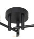 Tivoli 44.5cm Semi Flush Ceiling Round 3 Light G9 IP44 Satin Black/Opal Round Segment Glass-5