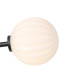 Tivoli 44.5cm Semi Flush Ceiling Round 3 Light G9 IP44 Satin Black/Opal Round Segment Glass-6