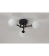 Tivoli 44.5cm Semi Flush Ceiling Round 3 Light G9 IP44 Satin Black/Opal Round Segment Glass-8