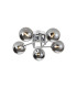 Tivoli 50cm Semi Flush Ceiling Round 5 Light G9 IP44 Polished Chrome/Smoke Smooth Round Glass-1