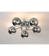 Tivoli 50cm Semi Flush Ceiling Round 5 Light G9 IP44 Polished Chrome/Smoke Smooth Round Glass-3