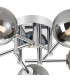 Tivoli 50cm Semi Flush Ceiling Round 5 Light G9 IP44 Polished Chrome/Smoke Smooth Round Glass-5