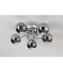 Tivoli 50cm Semi Flush Ceiling Round 5 Light G9 IP44 Polished Chrome/Smoke Smooth Round Glass-8