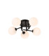 Tivoli 50cm Semi Flush Ceiling Round 5 Light G9 IP44 Satin Black/Opal Smooth Round Glass-1
