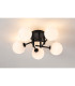Tivoli 50cm Semi Flush Ceiling Round 5 Light G9 IP44 Satin Black/Opal Smooth Round Glass-3