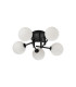 Tivoli 50cm Semi Flush Ceiling Round 5 Light G9 IP44 Satin Black/Opal Smooth Round Glass-5