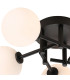Tivoli 50cm Semi Flush Ceiling Round 5 Light G9 IP44 Satin Black/Opal Smooth Round Glass-6