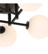 Tivoli 50cm Semi Flush Ceiling Round 5 Light G9 IP44 Satin Black/Opal Smooth Round Glass-7