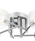Tivoli 50cm Semi Flush Ceiling Round 5 Light G9 IP44 Polished Chrome/Clear Ribbed Round Glass-6