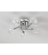 Tivoli 50cm Semi Flush Ceiling Round 5 Light G9 IP44 Polished Chrome/Clear Ribbed Round Glass-8