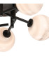 Tivoli 50cm Semi Flush Ceiling Round 5 Light G9 IP44 Satin Black/Grey Round Marble Effect Glass-6