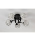Tivoli 50cm Semi Flush Ceiling Round 5 Light G9 IP44 Satin Black/Grey Round Marble Effect Glass-7