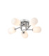 Tivoli 50cm Semi Flush Ceiling Round 5 Light G9 IP44 Polished Chrome/Opal Smooth Tubular Glass-1