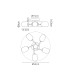 Tivoli 52cm Semi Flush Ceiling Round 5 Light G9 IP44 Satin Black/Smoke Smooth Tubular Glass-2