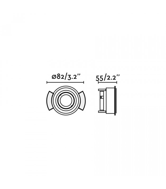 White Tiltable round recessed Downlight Trimless, GU10 - 3