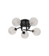 Tivoli 50cm Semi Flush Ceiling Round 5 Light G9 IP44 Satin Black/Clear Cross Pattern Round Glass-4