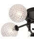 Tivoli 50cm Semi Flush Ceiling Round 5 Light G9 IP44 Satin Black/Clear Cross Pattern Round Glass-5