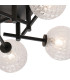 Tivoli 50cm Semi Flush Ceiling Round 5 Light G9 IP44 Satin Black/Clear Cross Pattern Round Glass-6
