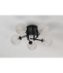 Tivoli 50cm Semi Flush Ceiling Round 5 Light G9 IP44 Satin Black/Clear Cross Pattern Round Glass-7