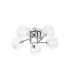 Tivoli 50cm Semi Flush Ceiling Round 5 Light G9 IP44 Polished Chrome/Clear Dune Effect Round Glass-1