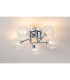 Tivoli 50cm Semi Flush Ceiling Round 5 Light G9 IP44 Polished Chrome/Clear Dune Effect Round Glass-3