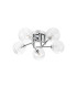 Tivoli 50cm Semi Flush Ceiling Round 5 Light G9 IP44 Polished Chrome/Clear Dune Effect Round Glass-4
