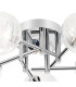 Tivoli 50cm Semi Flush Ceiling Round 5 Light G9 IP44 Polished Chrome/Clear Dune Effect Round Glass-5