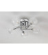 Tivoli 50cm Semi Flush Ceiling Round 5 Light G9 IP44 Polished Chrome/Clear Dune Effect Round Glass-8