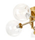 Tivoli 50cm Semi Flush Ceiling Round 5 Light G9 IP44 Brass Gold/Clear Waved Round Glass-7