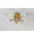 Tivoli 50cm Semi Flush Ceiling Round 5 Light G9 IP44 Brass Gold/Clear Waved Round Glass-8