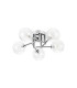 Tivoli 50cm Semi Flush Ceiling Round 5 Light G9 IP44 Polished Chrome/Clear Swirl Round Glass-4