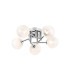 Tivoli 50cm Semi Flush Ceiling Round 5 Light G9 IP44 Polished Chrome/White Two-Tone Snow Specks Round Glass-1