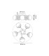 Tivoli 50cm Semi Flush Ceiling Round 5 Light G9 IP44 Polished Chrome/White Two-Tone Snow Specks Round Glass-2