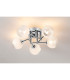 Tivoli 50cm Semi Flush Ceiling Round 5 Light G9 IP44 Polished Chrome/White Two-Tone Snow Specks Round Glass-3
