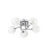 Tivoli 50cm Semi Flush Ceiling Round 5 Light G9 IP44 Polished Chrome/White Two-Tone Snow Specks Round Glass-4
