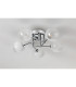 Tivoli 50cm Semi Flush Ceiling Round 5 Light G9 IP44 Polished Chrome/White Two-Tone Snow Specks Round Glass-8