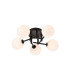 Tivoli 50cm Semi Flush Ceiling Round 5 Light G9 IP44 Satin Black/Opal Round Segment Glass-1