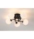 Tivoli 50cm Semi Flush Ceiling Round 5 Light G9 IP44 Satin Black/Opal Round Segment Glass-3