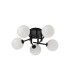 Tivoli 50cm Semi Flush Ceiling Round 5 Light G9 IP44 Satin Black/Opal Round Segment Glass-4