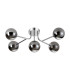 Tivoli Linear Semi Flush Ceiling 5 Light G9 IP44 Polished Chrome/Smoke Smooth Round Glass-4
