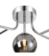 Tivoli Linear Semi Flush Ceiling 5 Light G9 IP44 Polished Chrome/Smoke Smooth Round Glass-5