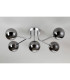 Tivoli Linear Semi Flush Ceiling 5 Light G9 IP44 Polished Chrome/Smoke Smooth Round Glass-8