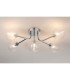 Tivoli Linear Semi Flush Ceiling 5 Light G9 IP44 Polished Chrome/Clear Ribbed Round Glass-3