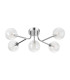 Tivoli Linear Semi Flush Ceiling 5 Light G9 IP44 Polished Chrome/Clear Ribbed Round Glass-4