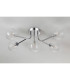 Tivoli Linear Semi Flush Ceiling 5 Light G9 IP44 Polished Chrome/Clear Ribbed Round Glass-8