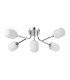 Tivoli Linear Semi Flush Ceiling 5 Light G9 IP44 Polished Chrome/Opal Smooth Tubular Glass-4