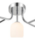Tivoli Linear Semi Flush Ceiling 5 Light G9 IP44 Polished Chrome/Opal Smooth Tubular Glass-5