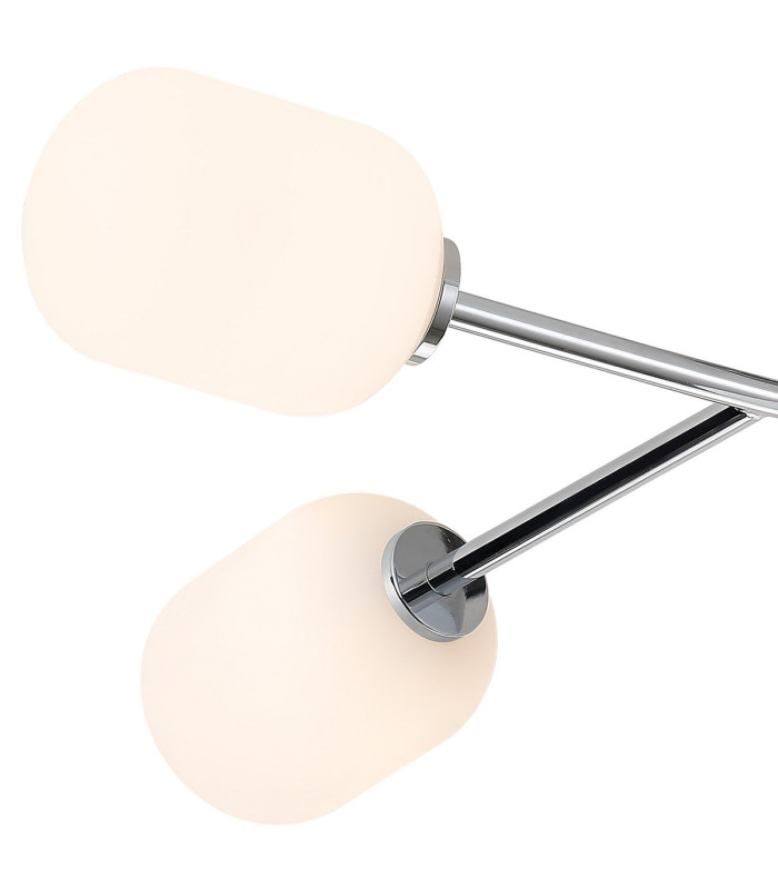 Tivoli Linear Semi Flush Ceiling 5 Light G9 IP44 Polished Chrome/Opal Smooth Tubular Glass-7