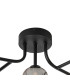 Tivoli Linear Semi Flush Ceiling 5 Light G9 IP44 Satin Black/Smoke Smooth Tubular Glass-5