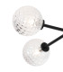 Tivoli Linear Semi Flush Ceiling 5 Light G9 IP44 Satin Black/Clear Cross Pattern Round Glass-7